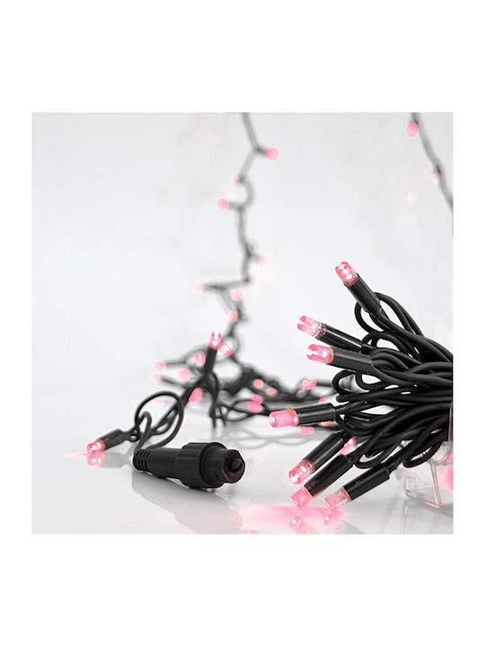 100 Lichterketten LED 1.5m. Rosa in Zeichenfolge 2Stück