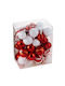 Ornament suspendat Glob Plastic Roșu 48buc Set 48buc