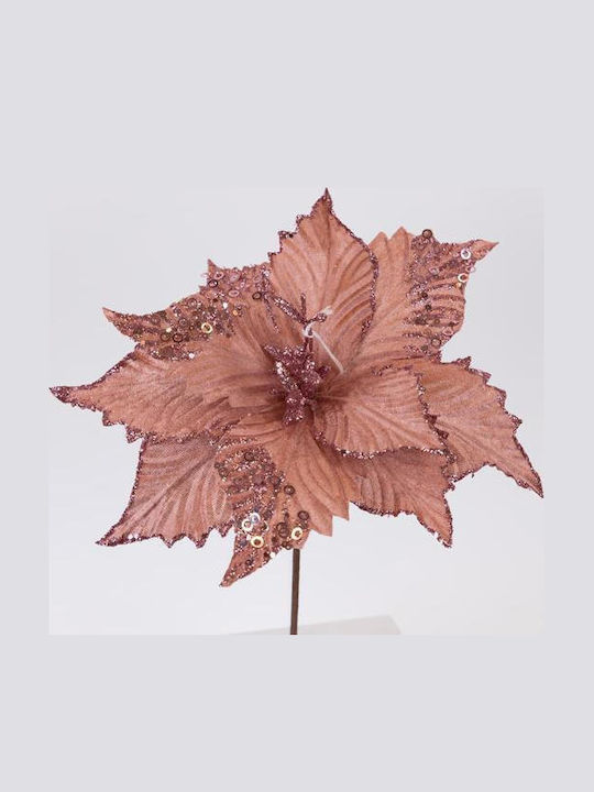 Crăciun Decorativ Textil Floare Lungime 30cm. 6buc