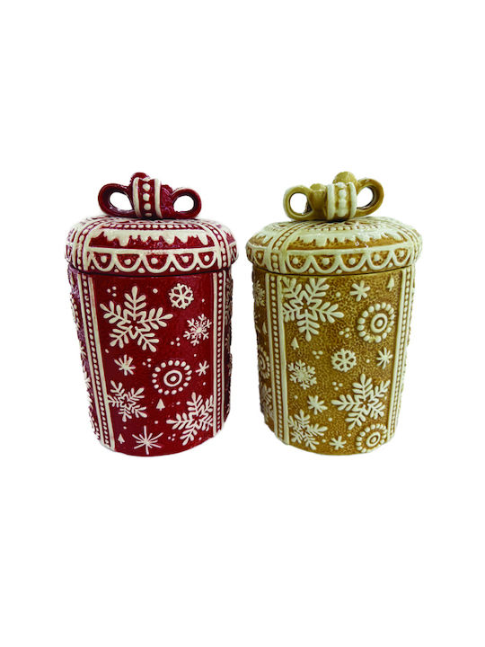 AGC Set Ornamente de Crăciun Cutii de biscuiți Lățime 15cm. 2buc