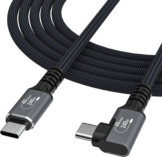 Wozinsky Кабел USB-C мъжки - Thunderbolt 4 240W PD Черен 2m