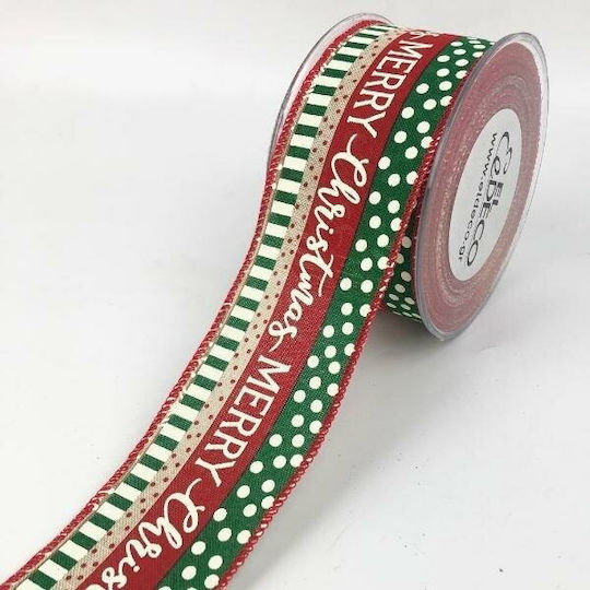 ED Collection Christmas Ribbon Red 900x6cm 1pc