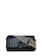 Damentasche Crossbody Baguette Glossy Schwarz