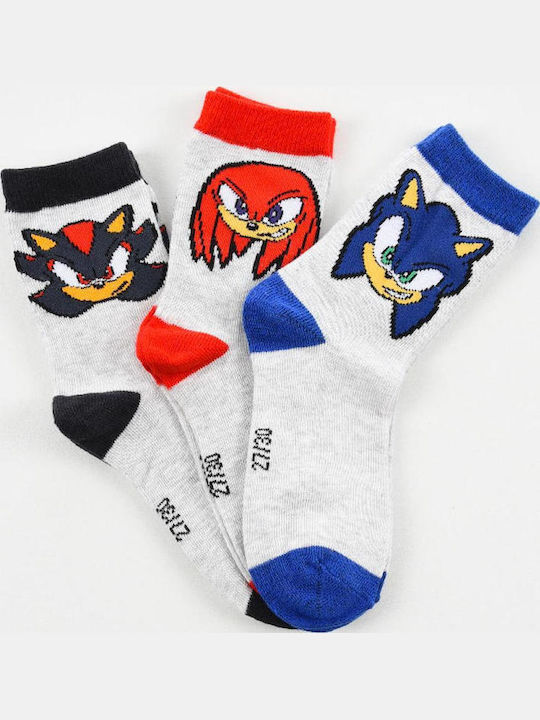 Superheroes Kids' Socks Grey Melange 3 Pairs