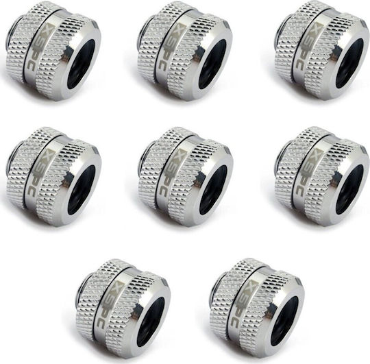 Xspc Conectori G1/4" 14mm Tub Rigid Crom 8 Bucăți