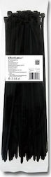 Qoltec Plastische Kabelbinder 350mmx7.2mm in Schwarz Farbe (50 Stück) 52220