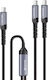 Swissten 5a 2-in-1 Usb-c Charging Sync Cable 100w 1.5m Black