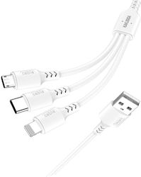 Kakusiga USB към Type-C Lightning micro USB Кабел 1.2м KSC-997