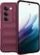 Techsuit Umschlag Rückseite Silikon Burgundisch (Redmi 15)