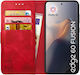 Rosso Wallet Synthetic Leather Red (Motorola Edge 60 Fusion)