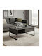 Rectangular Central Coffee Table Bendon made of Solid Wood Anthracite-Black Colour M100xL60xH44.5cm