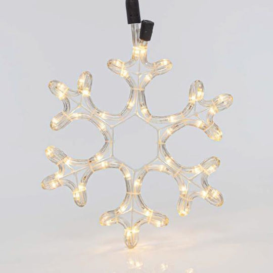 Weihnachtlicher Lichtschlauch in Form von Flocke Weiß 25x25cm 5Stück