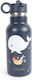 Filibabba Stainless Steel Kids Water Bottle with Straw Non Spill Grey 350ml