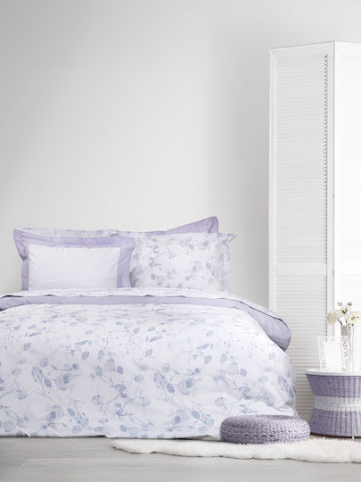 Nima Liliana Σετ King Size 4τμχ 180x200+32εκ. με Λάστιχο Λιλά