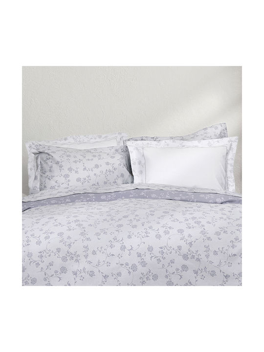 Nima Sirena Pillowcase Set Oxford Grey, Lilac 52x72cm.
