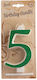 Giant Number Candles No.5 Green Lumea