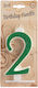 Giant Number Candles No.2 Green Lumea
