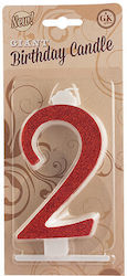 Giant Number Candles No.2 Red Lumea