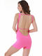 Damen Einteiler Shorts Hot Pink