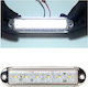 Led Светлини За Товарни Автомобили Хромирани 6 Led 12v 24v Ip68 Бели 132mm 46mm