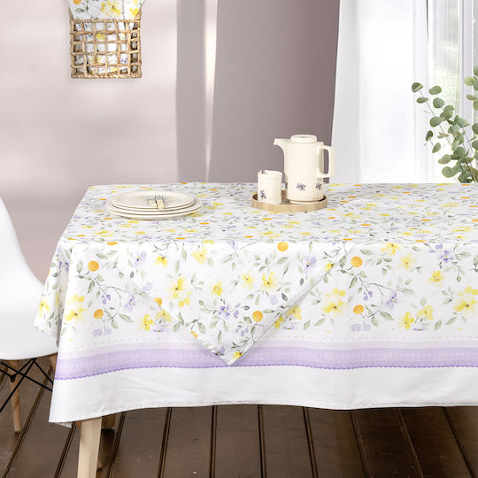 Nima Fustă Pătrată Din Bumbac Set Brunch Time Multicolor 85x85cm