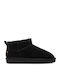 Leder Stiefeletten Damen Schwarz