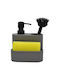 Ankor Kitchen Dispenser Plastic with Sponge Holder Grey