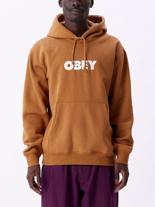 Bold Sweatshirt with Hood Brown Sugar