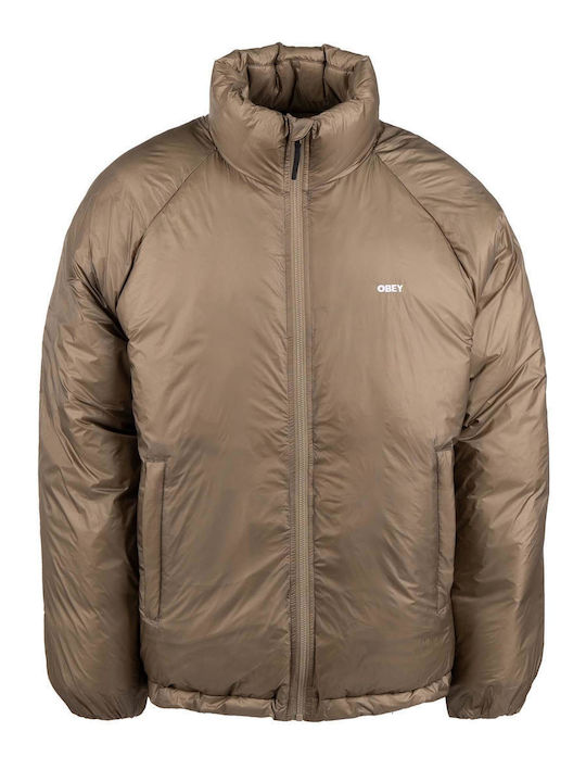 Obey Jacke Puffer Khaki