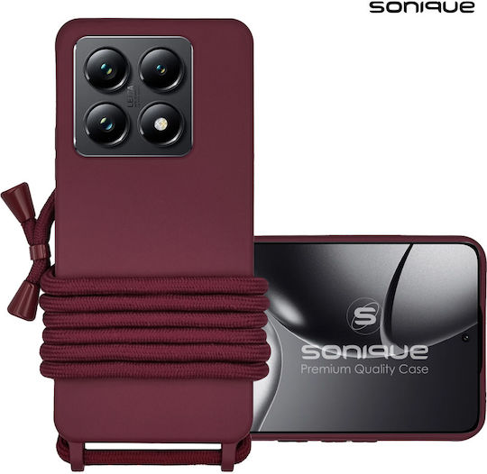 Калъф Силикон Каишка Carryhang Sonique Xiaomi Xiaomi 14t Pro Бордо