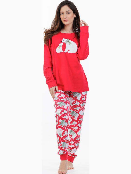 MEI Set Pijamale pentru Femei Red