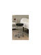 Stool For Living Room Metallic Black 38.5x38.5x51cm