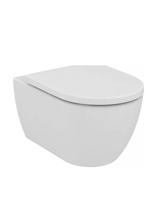 Ideal Standard Монтирана на стена тоалетна Безръбрен с Капак Софт Клоуз Бяла 8014140520801