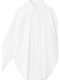 Women's Satin Long Sleeve Shirt Off White