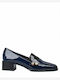 Δερμάτινα Γυναικεία Loafers σε Μπλε Χρώμα