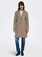 Women's Beige Coat with Buttons
