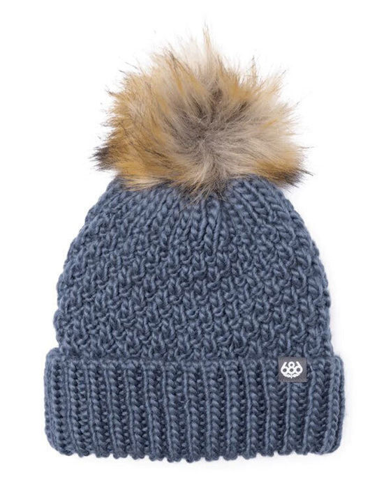 Beanie Unisex Σκούφος Πλεκτός σε Μπλε χρώμα