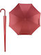 Rain Automatic Umbrella with Walking Stick Burgundy