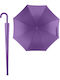 Rain Automat Umbrelă de ploaie cu baston de mers pe jos Violet