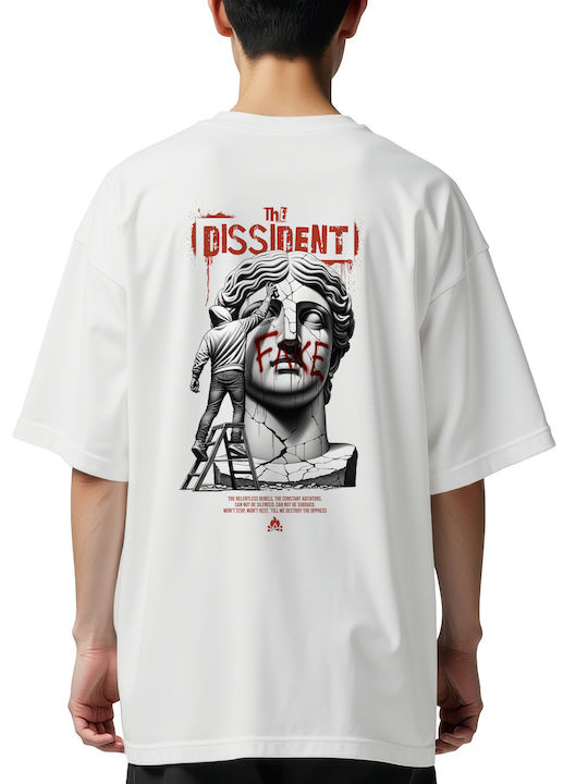 Oversized T-shirt Dissident Pop Culture White