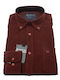 Long-sleeved Corduroy Shirt Burgundy