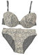 Jadea Lace Underwear Set with Bra & Slip grey