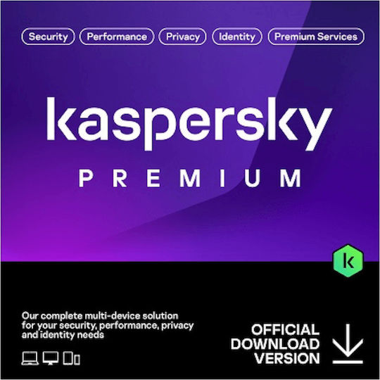 Kaspersky Premium + Customer Support για 1 Συσκευή και 1 Έτος Χρήσης (Ηλεκτρονική Άδεια)