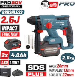 Bormann Pro Ciocan rotopercutor 20V cu 2 baterii 4Ah
