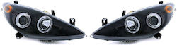 Front Lights Set Peugeot 307 2001 2006 Black
