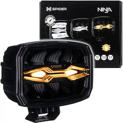 Led Προβολέας X-spider Ninja 12v24v 80w Drl Λευκό Πορτοκαλί Strobe Ip69k