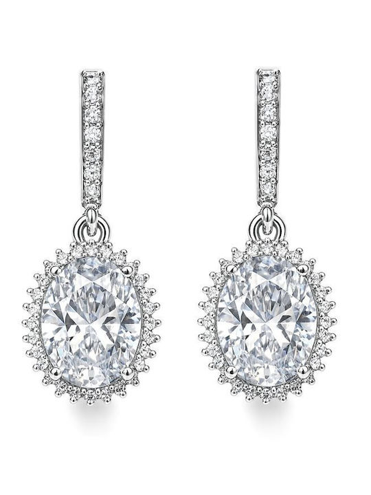 Paraxenies Earrings made of Silver with Stones