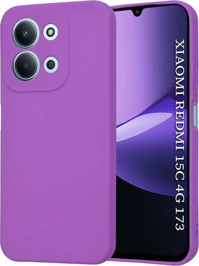 Techsuit Softflex Umschlag Rückseite Silikon Lila (Redmi 15C 4G)