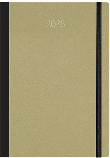 Daily Diary Flexible Cover Recycled Paper 14x21cm Organi