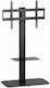 Gembird TVS-86ST-01 Βάση Τηλεόρασης Δαπέδου έως 86" και 60kg Μαύρο